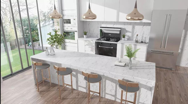 (側吸式集成灶使用效果示意圖)