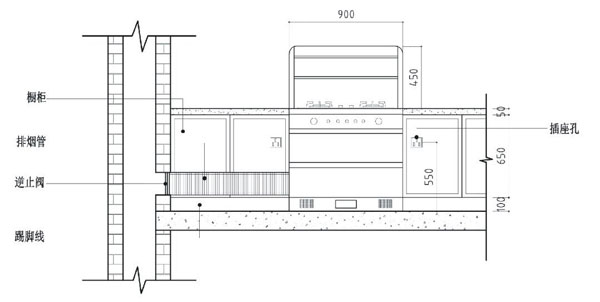 集成灶安裝示范圖
