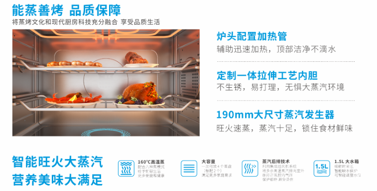 藍炬星R3S-ZK高端集成灶：蒸烤更專業，美味隨心享